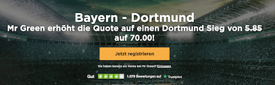 Mr Green Quotenboost BVB gegen Bayern