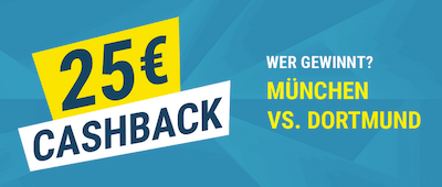 Geld zurück bei Bayern - BVB von Sportwetten.de