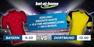 Bayern gegen Dortmund Quotenboost bei Bet-at-Home