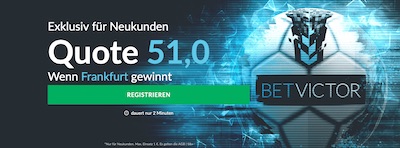 Betvictor Quotenboost zu Eintracht Frankfurt gegen Augsburg