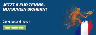 Bet-at-home: 5€ zu den French Open geschenkt