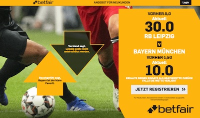 Mega Quoten zum Pokal Finale bei Betfair