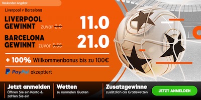 888sport Quotenboost zu Liverpool-Barcelona