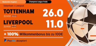 888sport: Mit Mega Quoten auf Tottenham-Liverpool wetten