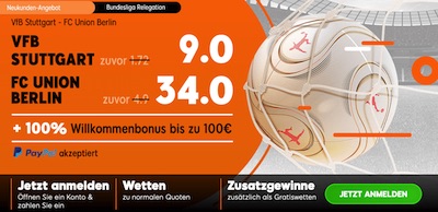 888sport mit erhöhten Quoten zum Hinspiel der Bundesliga Relegation