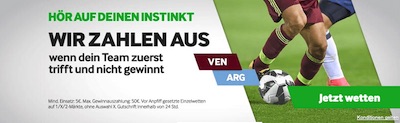 VEN-ARG: Betway zahlt vorzeitig aus