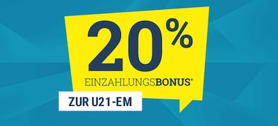 U21 EM: Bis zu 100€ Reloadbonus von sportwetten.de