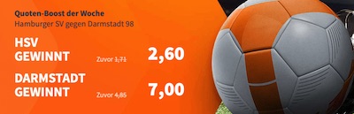 HSV Darmstadt Quotenboost Betsson 
