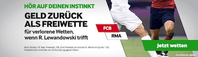 Betway Geld zurück Garantie für Bayern vs Real