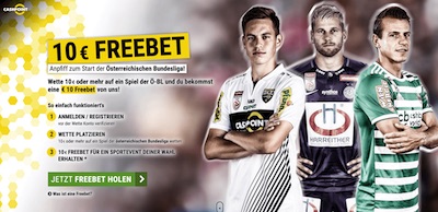 10€ Freiwette zum Bundesliga Start in Österreich