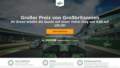 Silverstone Mr. Green erhöht Quote für Vettel-Sieg