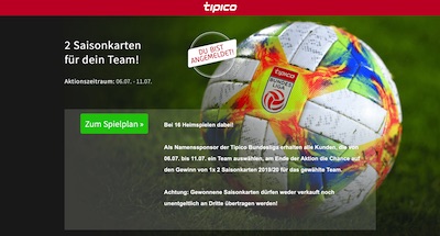 Tipico 2 Saisonkarten Ball