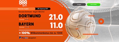 888sport Quotenboost Dortmund Bayern Superpokal