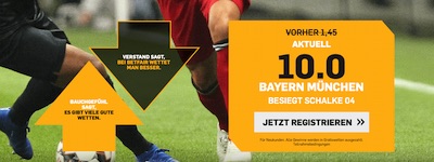 Betfair Quotenboost Bayern gegen Schalke