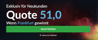 Betvictor Quotenboost auf Frankfurt 