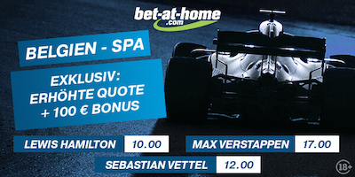 Bet at home Quotenboost zum GP von Belgien