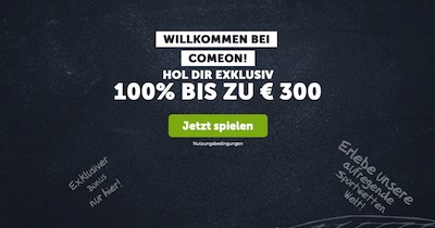 ComeOn exklusiver Bonus 