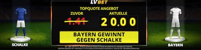 LVBet Quotenboost auf Bayern gegen Schalke