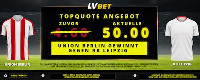 LVbet: 50.0, wenn Union Leipzig schlägt