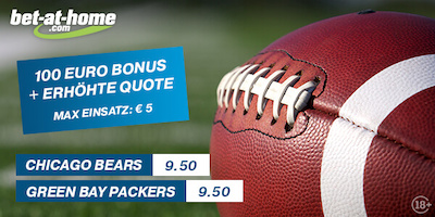 Packers gegen Bears: Bet at home Quotenboost zum NFL-Auftakt