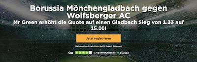 Gladbach Europa League Quotenboost Mr. Green 