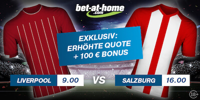 Bet-at-home erhöhte Quoten Liverpool gegen Salzburg