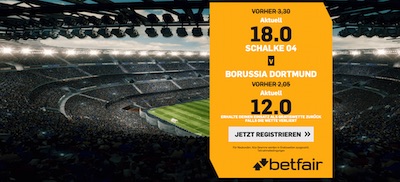 Betfair Schalke 04 Borussia Dortmund Quotenboost