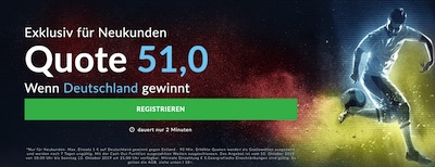 BetVictor: 51.0, auf GER gewinnt in EST