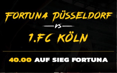 EnergyBet Fortuna Düsseldorf - FC Köln Quotenboost wetten