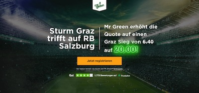 Mr Green Sturm Salzburg erhöhte Quote