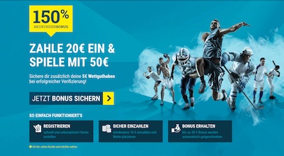 Sportwetten.de Bonus für Neukunden