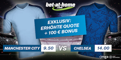 Bet-at-home verbesserte Quoten auf PL Schlager ManCity-Chelsea