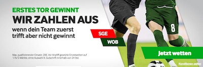 Betway Promo 1. Tor gewinnt bei Frankfurt-Wolfsburg