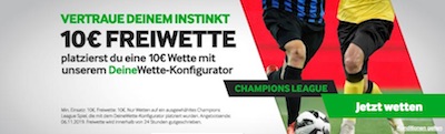 Betway Free Bet für Champions-League-Wette