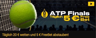 Täglich 5€ Freebet von Bwin zu ATP Finals