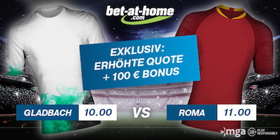 Gladbach vs. Roma: Bet-at-home Boost zur Europa League