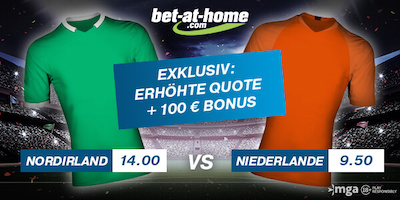 Bet-at-home Quotenboost zu Nordirland-Niederlande