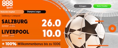 888sport mit Top-Quoten auf Salzburg vs. Liverpool