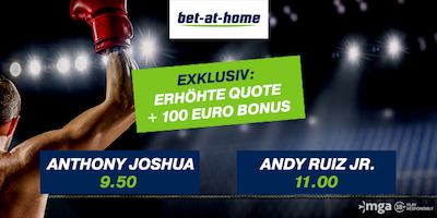 Bet-at-home Quotenboost zu Joshua vs. Ruiz Refight