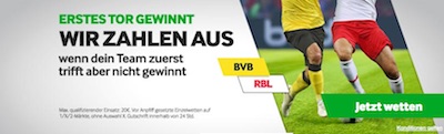 Betway 1. Tor gewinnt bei Dortmund vs. Leipzig