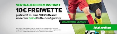 Betway Freiwette zum 6. CL-Spieltag