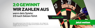 Betway Wettabsicherung zur Darts-WM