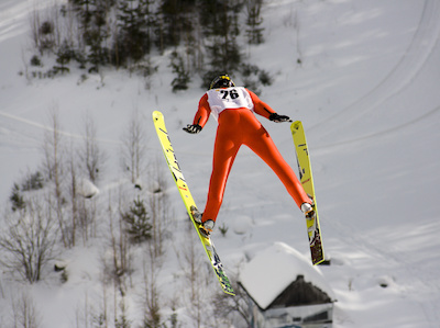 Skispringer Symbolfoto