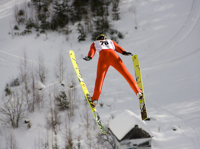 Skispringer Symbolfoto