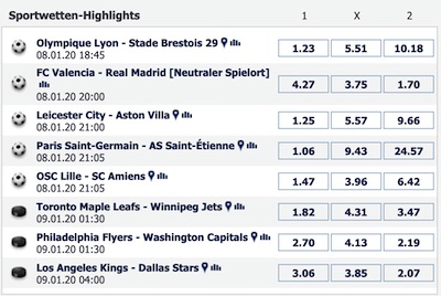 Bet-at-home Wettprogramm