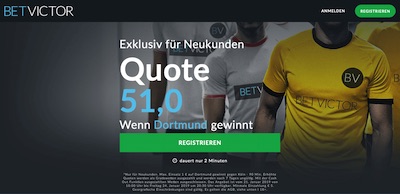 BetVictor BVB Köln Quotenboost wetten