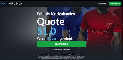 BetVictor Bayern Schalke Quotenboost wetten