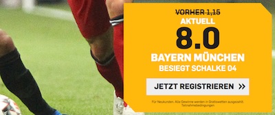 Betfair bietet Top-Quote auf Sieg Bayern gegen Schalke