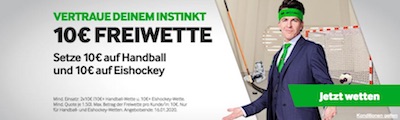 Betway verschenkt eine Freiwette für je eine Handball- und Eishockey-Wette