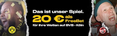 Bwin Freebet zum Duell BVB gegen Köln